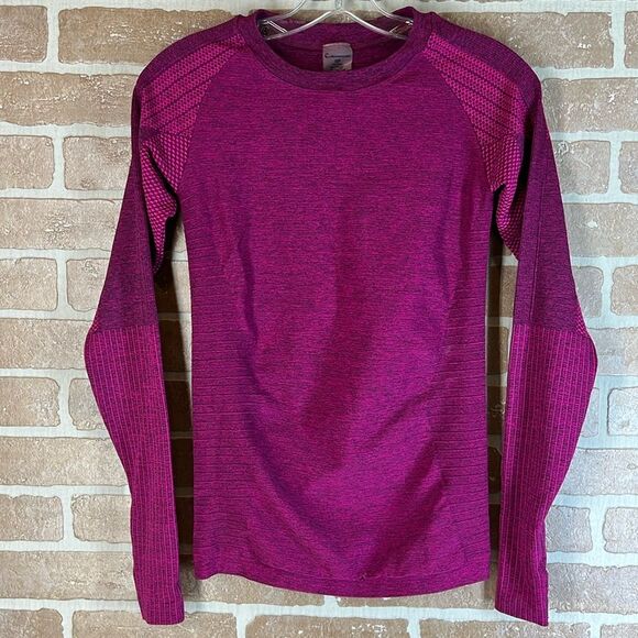 Climawear Top Seamless Long Sleeve Pink Purple Small Base Layer - Picture 1 of 9